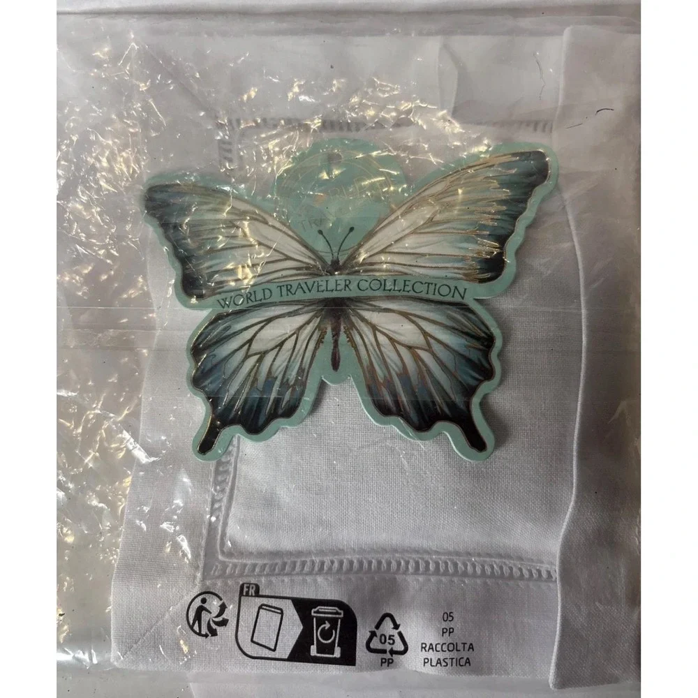 Embroidered Lavender Sachet Mini Pillow Blue Hydrangea World Traveler Collection
